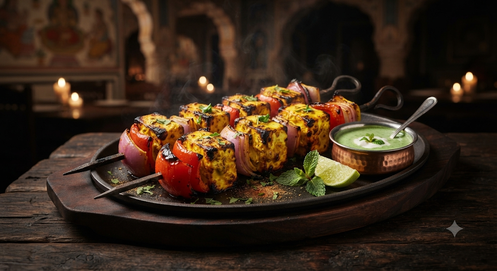 Paneer Tikka Shashlik
