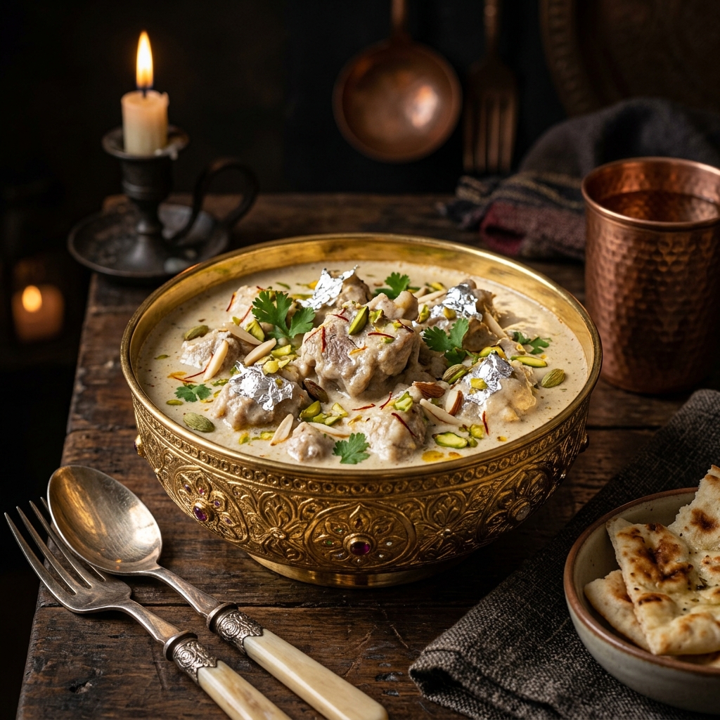 Shahi Safed Maas Velvet Almond Curry